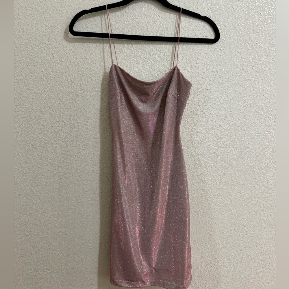 Windsor Pink Glitter Mini Dress